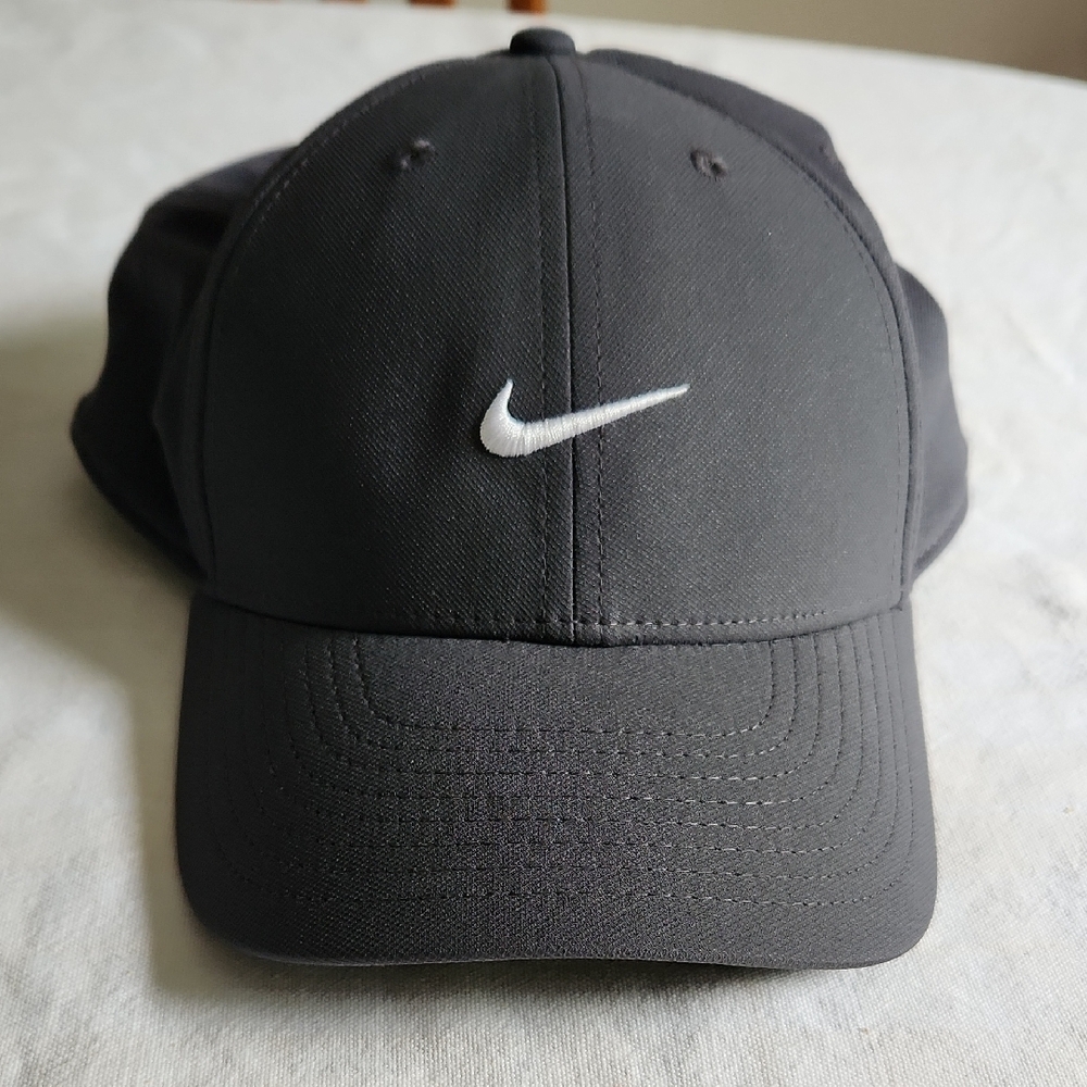 Men's Nike Charcoal Cap with White Swoosh